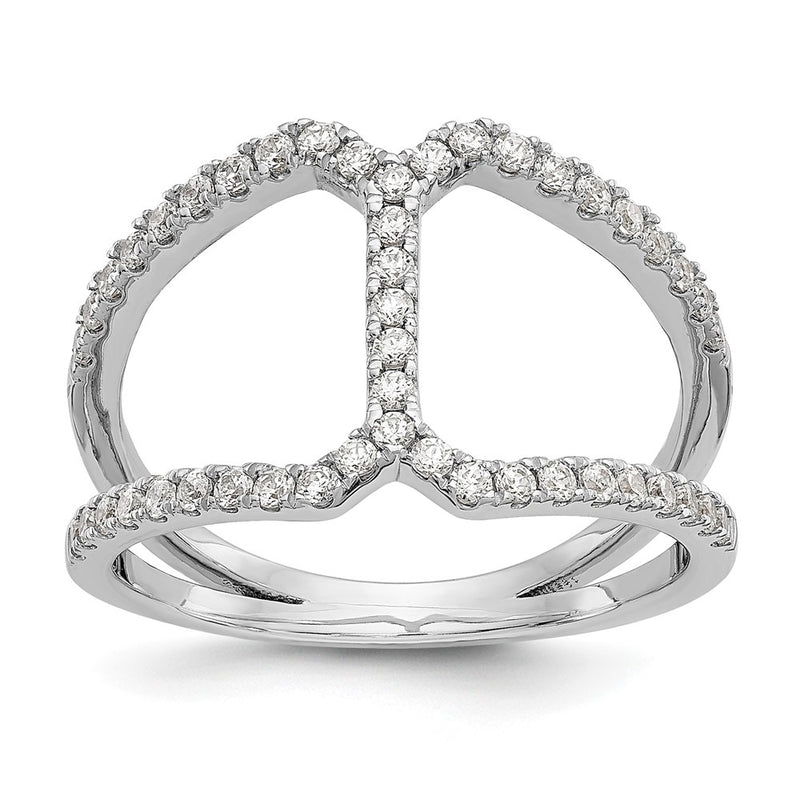 14K White Gold True Origin 1/2 Carat Lab Grown Diamond Vs D E F Geometric Fashion Band