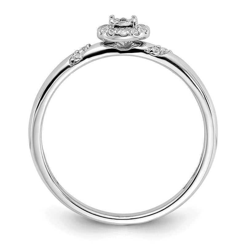 14K White Gold Lab Grown Diamond VS/SI FGH Trio Cluster Ring