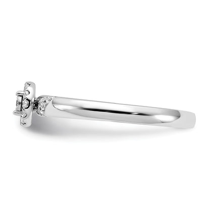 14K White Gold Lab Grown Diamond VS/SI FGH Trio Cluster Ring