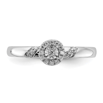 14K White Gold Lab Grown Diamond VS/SI FGH Trio Cluster Ring