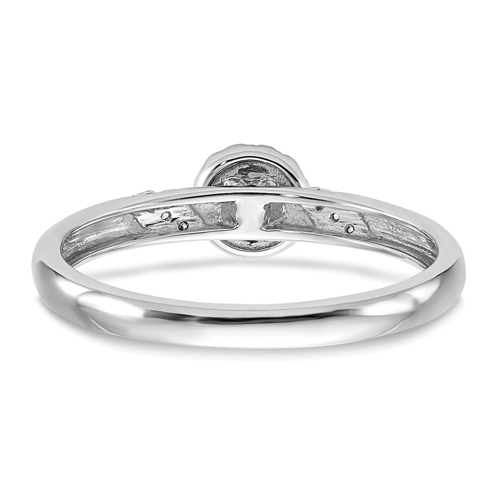 14K White Gold Lab Grown Diamond VS/SI FGH Trio Cluster Ring