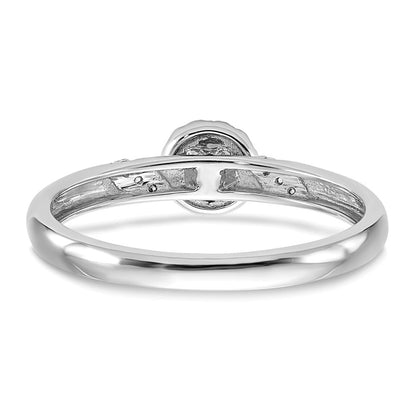 14K White Gold Lab Grown Diamond VS/SI FGH Trio Cluster Ring