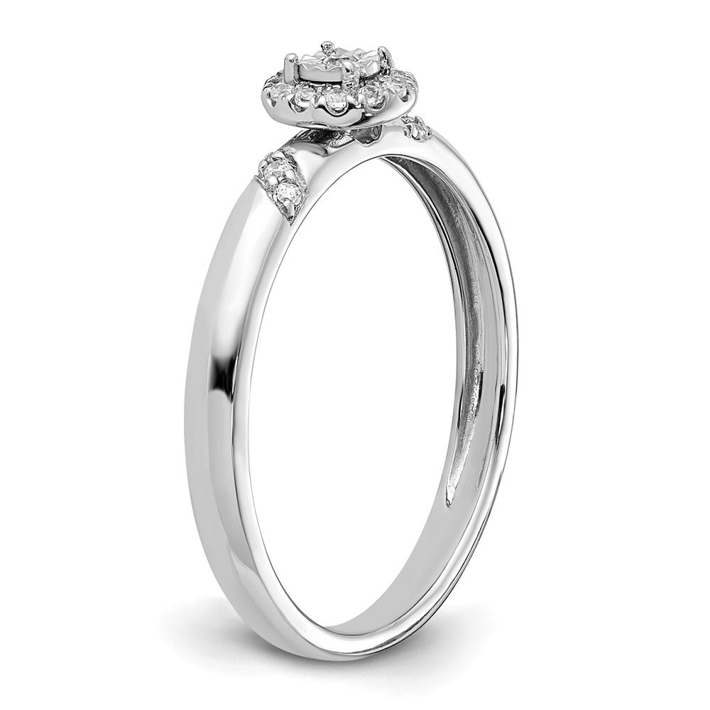 14K White Gold Lab Grown Diamond VS/SI FGH Trio Cluster Ring