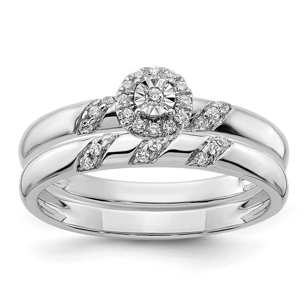 14K White Gold Lab Grown Diamond VS/SI FGH Trio Cluster Ring
