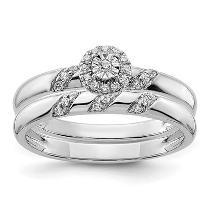 14K White Gold Lab Grown Diamond VS/SI FGH Trio Cluster Ring