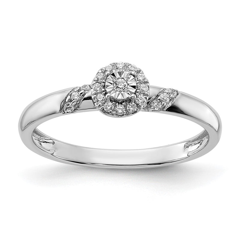 14K White Gold Lab Grown Diamond VS/SI FGH Trio Cluster Ring