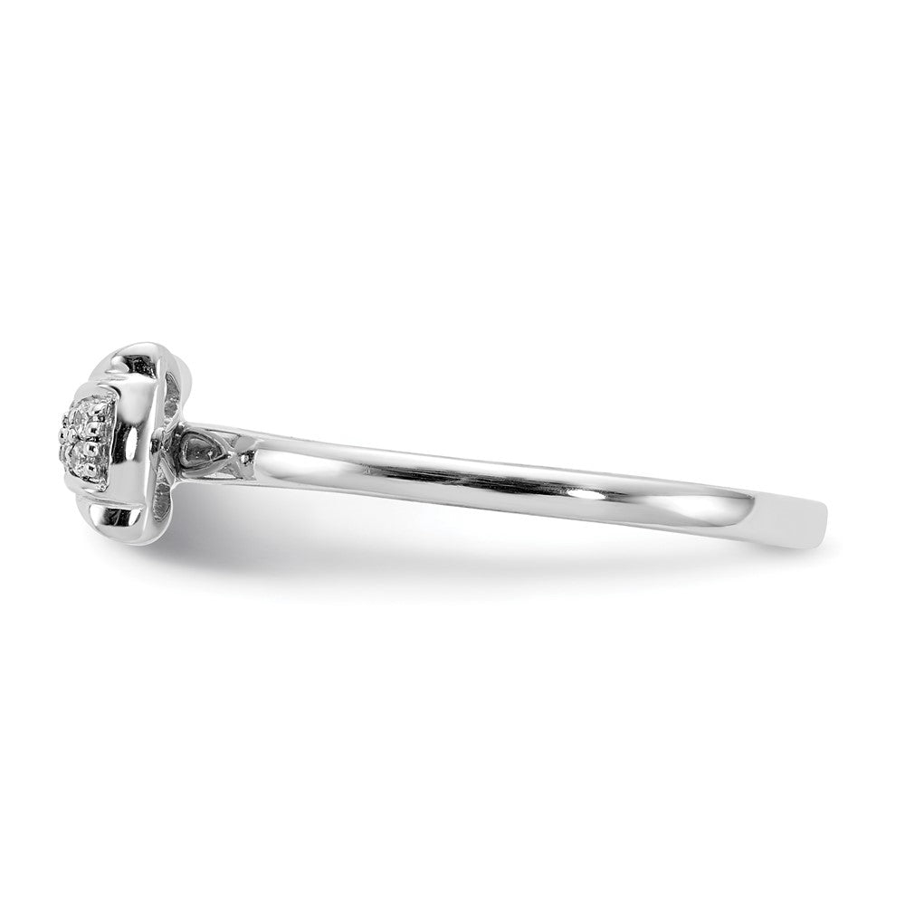14K White Gold Diamond Bow Ring