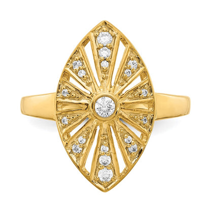14K Yellow Gold Diamond Vintage Ring
