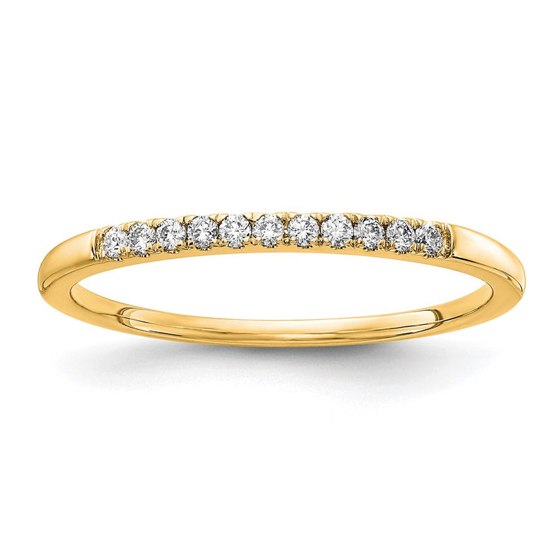 14k Yellow Gold 1/10 Ct. Lab Grown Diamond VS/SI+ G+ Complete Wedding Band