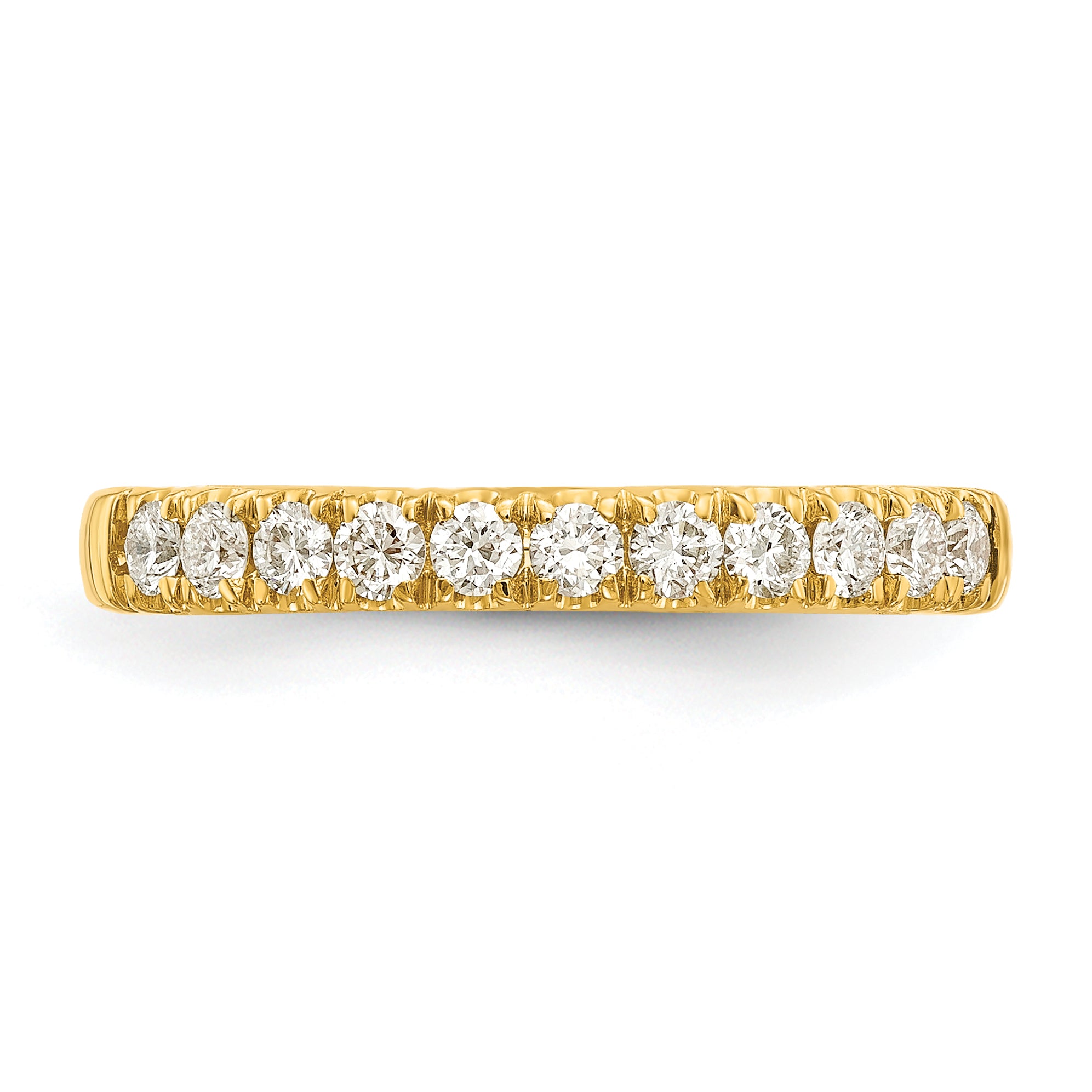 14K Yellow Gold 1/3 Carat Lab Grown Diamond Vs/Si+ G+ Complete Wedding Band