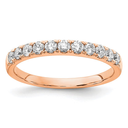 14k Rose Gold 1/2 Ct. Lab Grown Diamond VS/SI+ G+ Complete Wedding Band