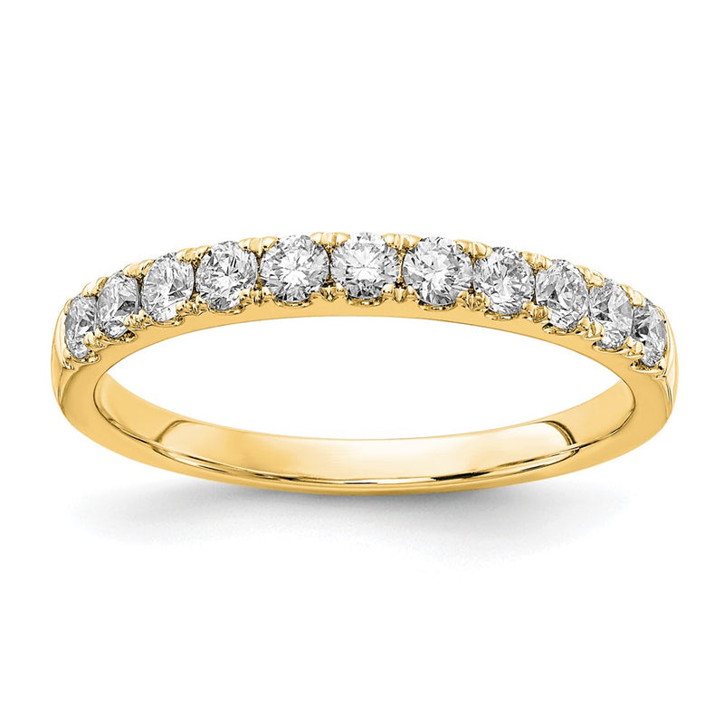 14k Yellow Gold 1/2 Ct. Lab Grown Diamond VS/SI+ G+ Complete Wedding Band