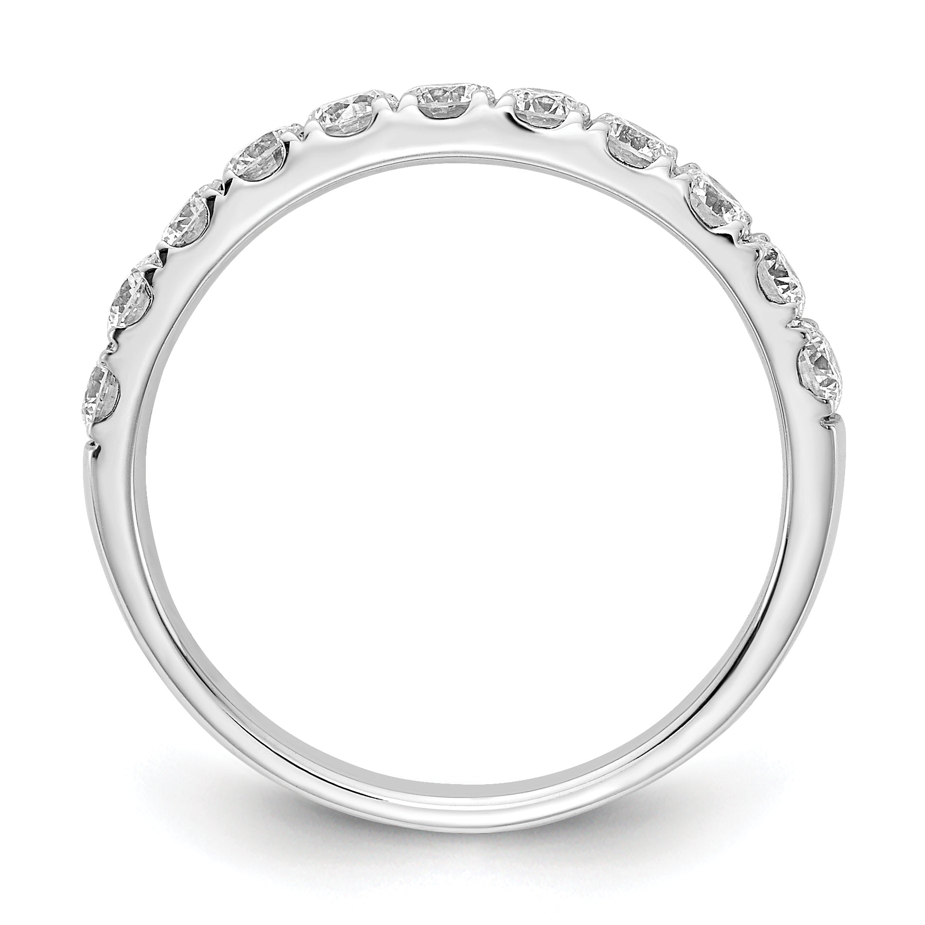 14k White Gold 3/4 Ct. Lab Grown Diamond VS/SI+ G+ Wedding Band Ring