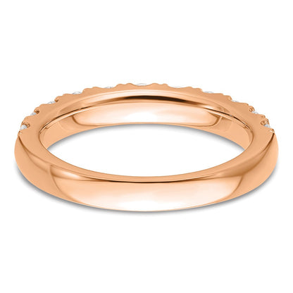 14k Rose Gold 1 Ct. Lab Grown Diamond VS/SI+ G+ Complete Wedding Band