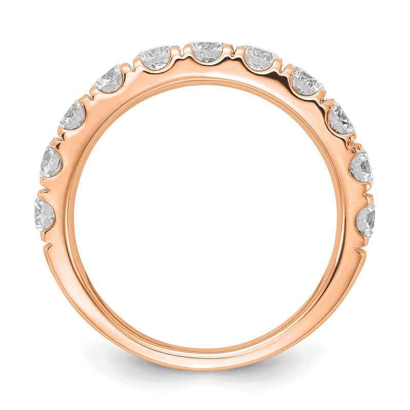14k Rose Gold 1 1/2 Ct. Lab Grown Diamond VS/SI+ G+ Wedding Band Ring
