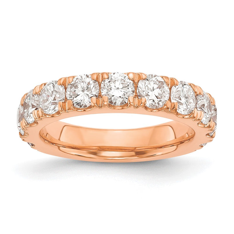 14k Rose Gold 2 Ct. Lab Grown Diamond VS/SI+ G+ Wedding Band Ring