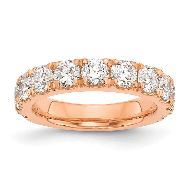 14k Rose Gold 2 Ct. Lab Grown Diamond VS/SI+ G+ Complete Wedding Band