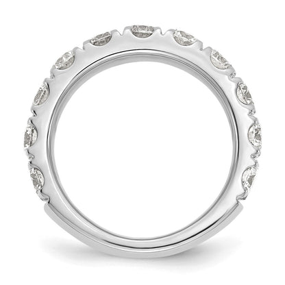 14K White Gold Cert. Lab Grown Diamond VS/SI FGH 2ct Wedding Band Ring
