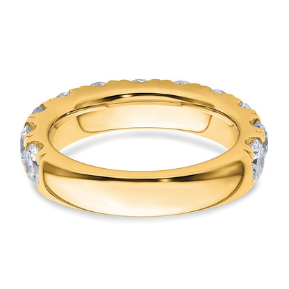 14K Yellow Gold 3 carat Certified Lab Grown Diamond VS/SI+ G+ Complete Wedding Band Ring
