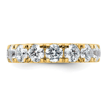 14K Yellow Gold 4 carat Lab Grown Diamond VS+ F+ Complete Wedding Band Ring