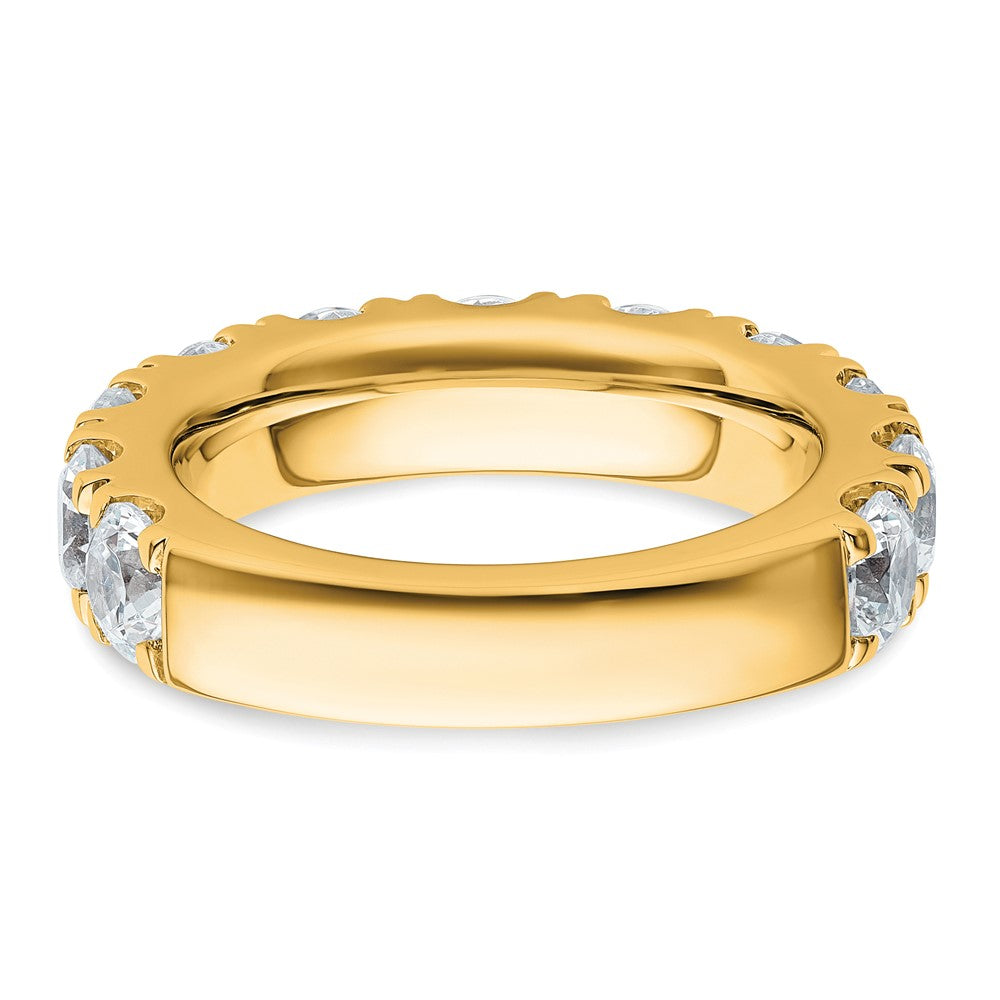 14K Yellow Gold 4 carat Certified Lab Grown Diamond VS+ F+ Complete Wedding Band Ring
