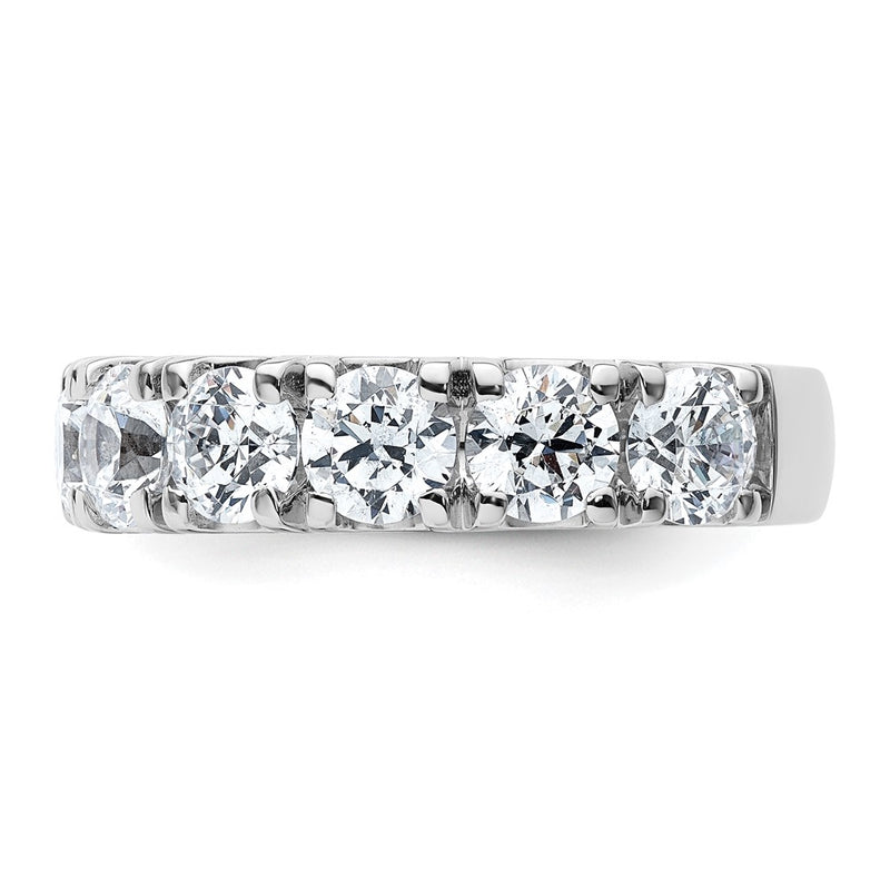 14K White Gold 5 1/3 carat Lab Grown Diamond VS+ F+ Complete Wedding Band Ring