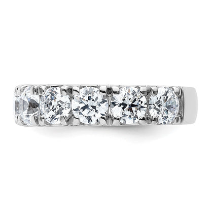 14K White Gold 5 1/3 carat Lab Grown Diamond VS/SI+ G+ Complete Wedding Band Ring