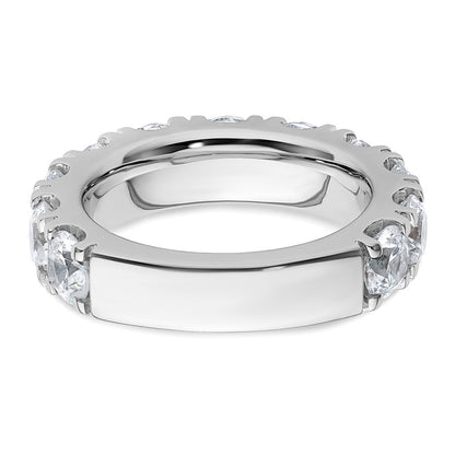 14K White Gold 5 1/3 carat Lab Grown Diamond VS/SI+ G+ Complete Wedding Band Ring