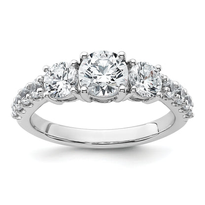 14k White Gold 2 Ct. Lab Grown Diamond VS/SI+ G+ Round Engagement Ring