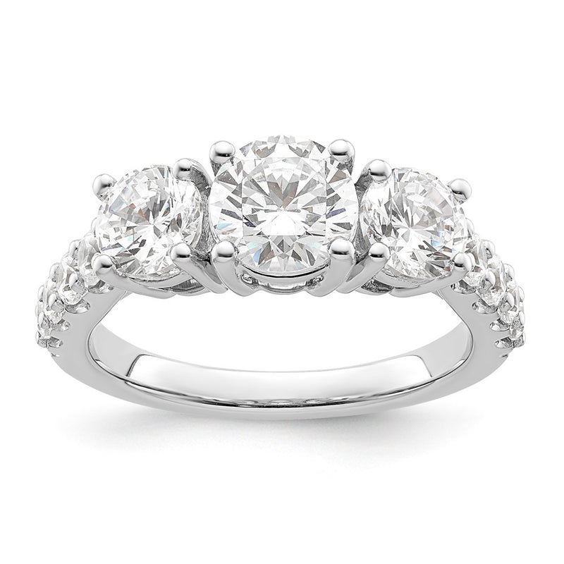 14k White Gold 2 1/2 Ct. Lab Grown Diamond VS/SI+ G+ Round Engagement Ring