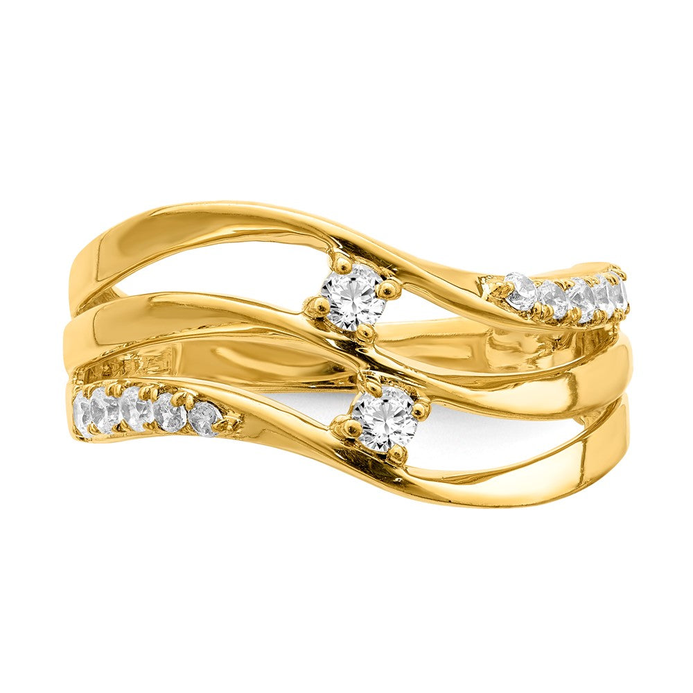 14k White Gold 1/3 Ct. Lab Grown Diamond VS/SI+ G+ Fashion Ring