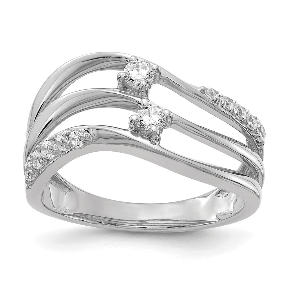14k White Gold 1/3 Ct. Lab Grown Diamond VS/SI+ G+ Fashion Ring