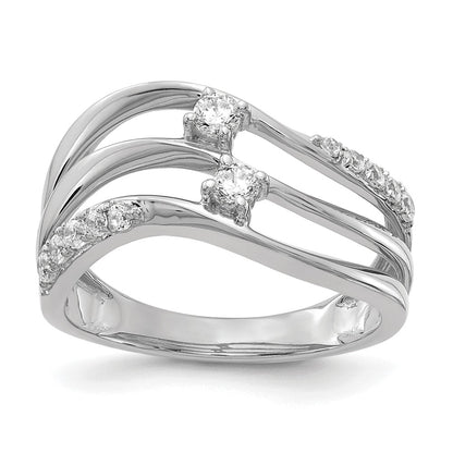 14k White Gold 1/3 Ct. Lab Grown Diamond VS/SI+ G+ Fashion Ring