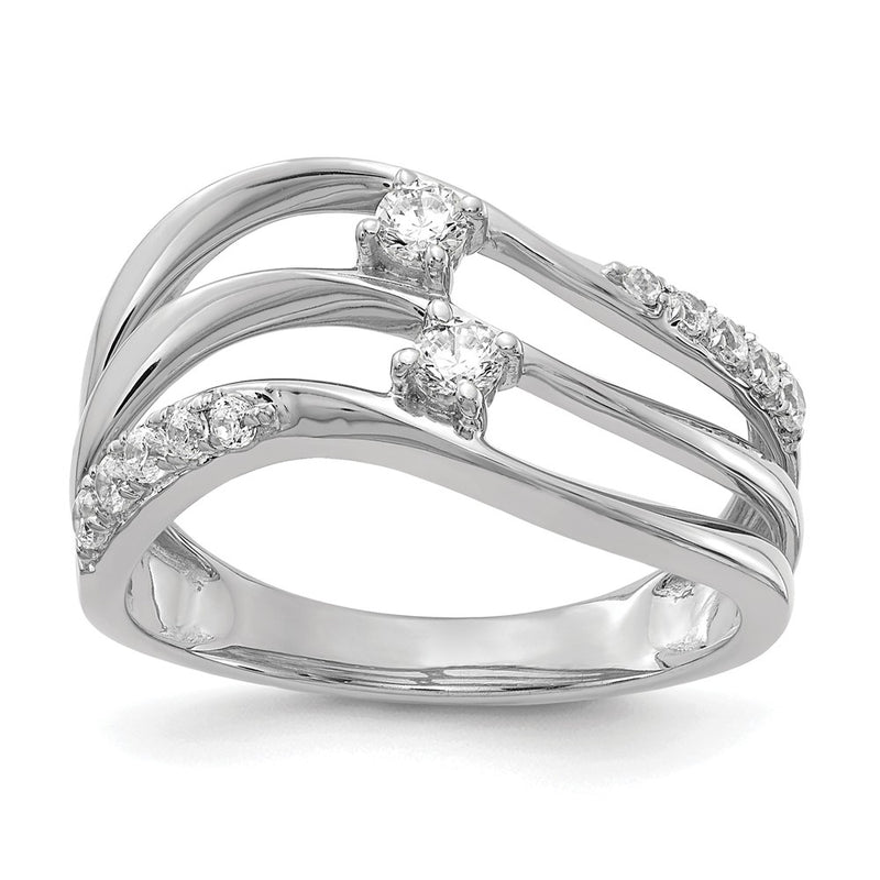 14k White Gold 1/3 Ct. Lab Grown Diamond VS/SI+ G+ Fashion Ring