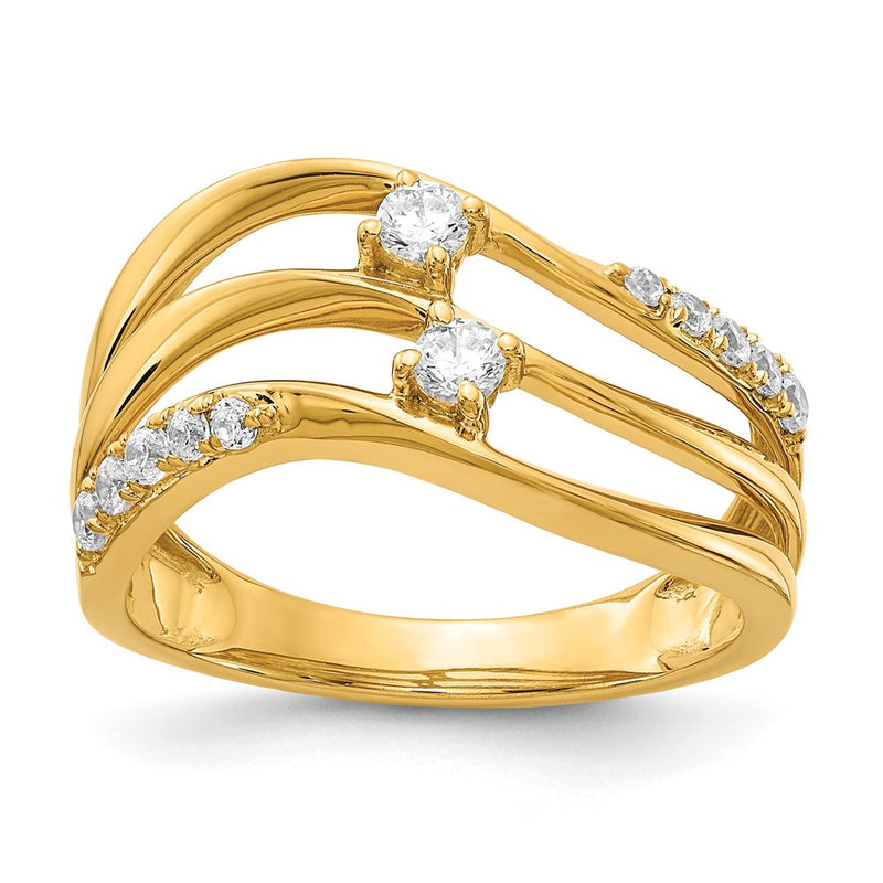 14k Yellow Gold 1/3 Ct. Lab Grown Diamond VS/SI+ G+ Fashion Ring