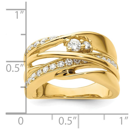 14K Yellow Gold Fancy Diamond Ring
