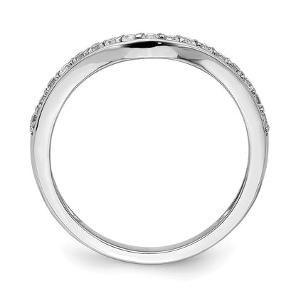 14K White Gold Diamond Ring Guard