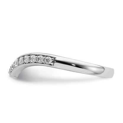 14K White Gold Diamond Ring Guard