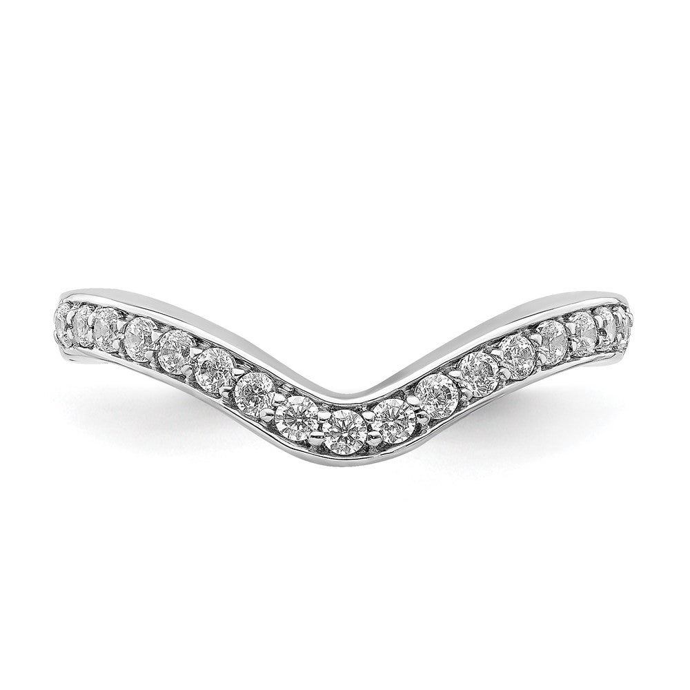 14K White Gold Diamond Ring Guard