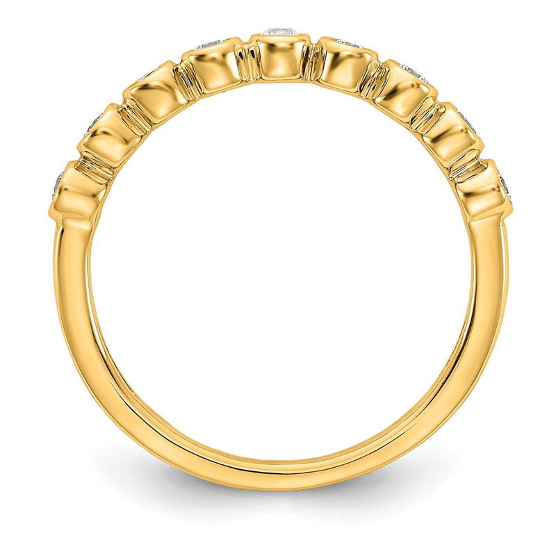 14k Yellow Gold 1/5 Ct. Lab Grown Diamond VS/SI+ G+ Fashion Band Ring