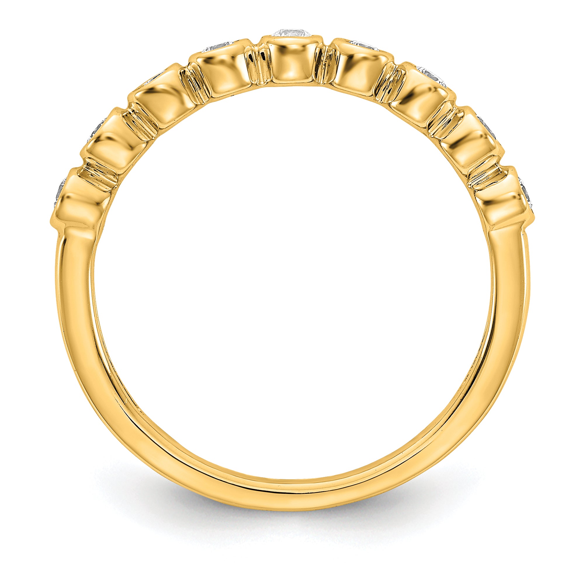 14k Yellow Gold 1/5 Ct. Lab Grown Diamond VS/SI+ G+ Fashion Band Ring