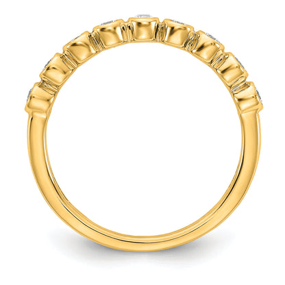 14k Yellow Gold 1/5 Ct. Lab Grown Diamond VS/SI+ G+ Fashion Band Ring