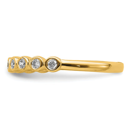 14k Yellow Gold 1/5 Ct. Lab Grown Diamond VS/SI+ G+ Fashion Band Ring