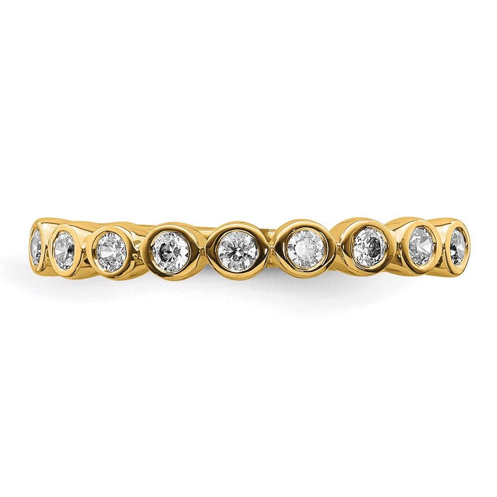 14k Yellow Gold 1/5 Ct. Lab Grown Diamond VS/SI+ G+ Fashion Band Ring