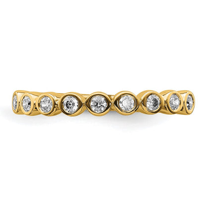 14k Yellow Gold 1/5 Ct. Lab Grown Diamond VS/SI+ G+ Fashion Band Ring