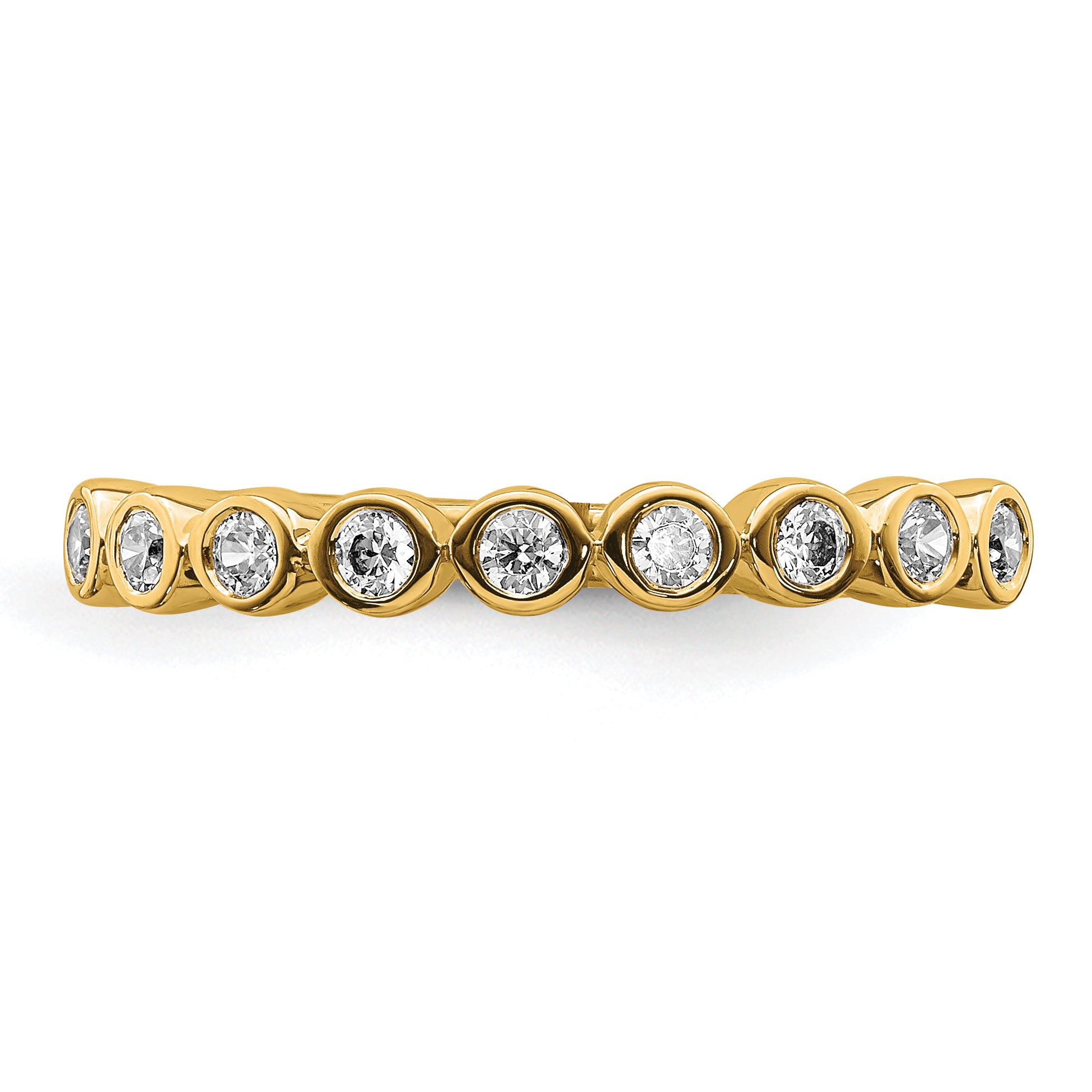 14k Yellow Gold 1/5 Ct. Lab Grown Diamond VS/SI+ G+ Fashion Band Ring