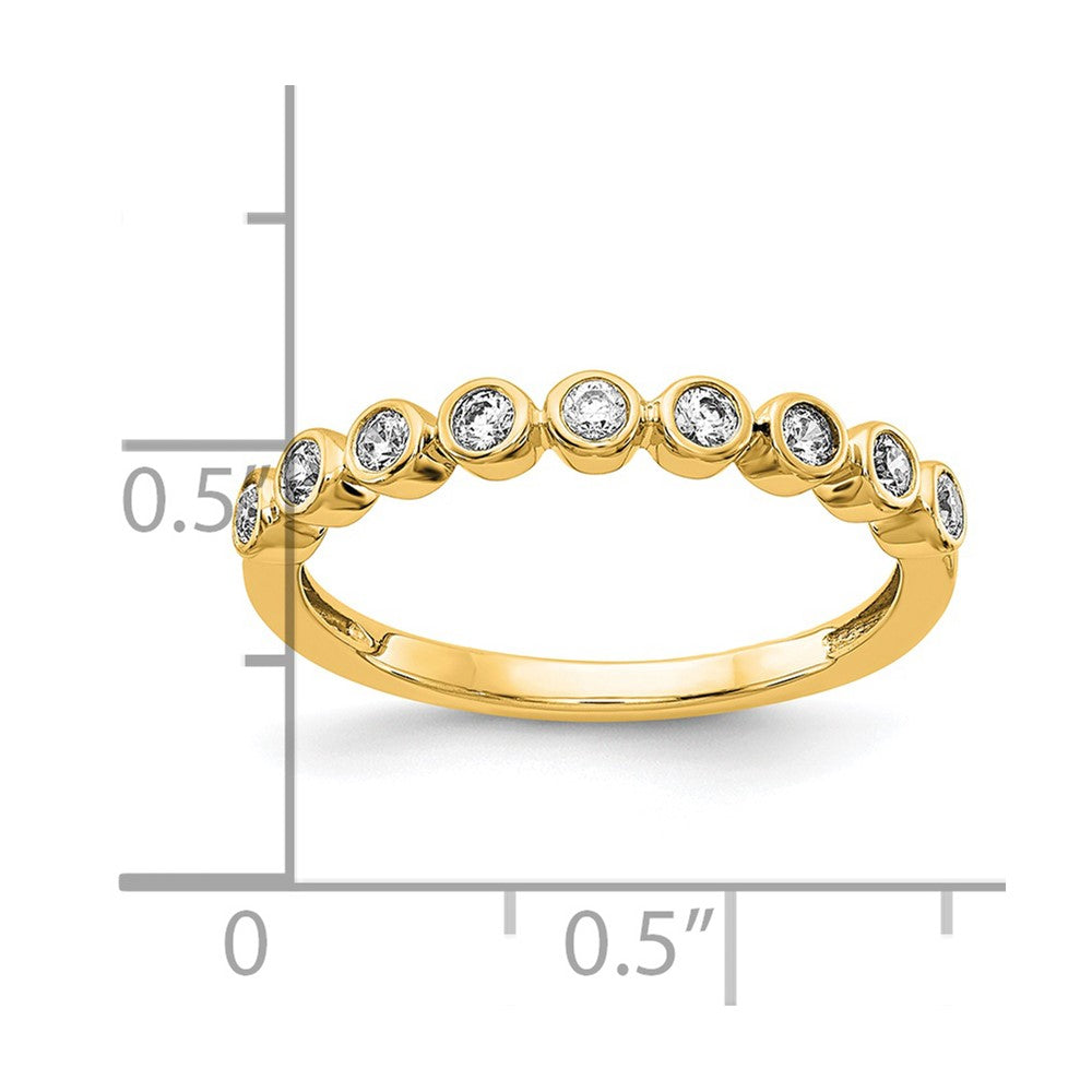 14k Yellow Gold 1/5 Ct. Lab Grown Diamond VS/SI+ G+ Fashion Band Ring