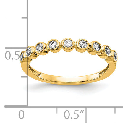 14k Yellow Gold 1/5 Ct. Lab Grown Diamond VS/SI+ G+ Fashion Band Ring