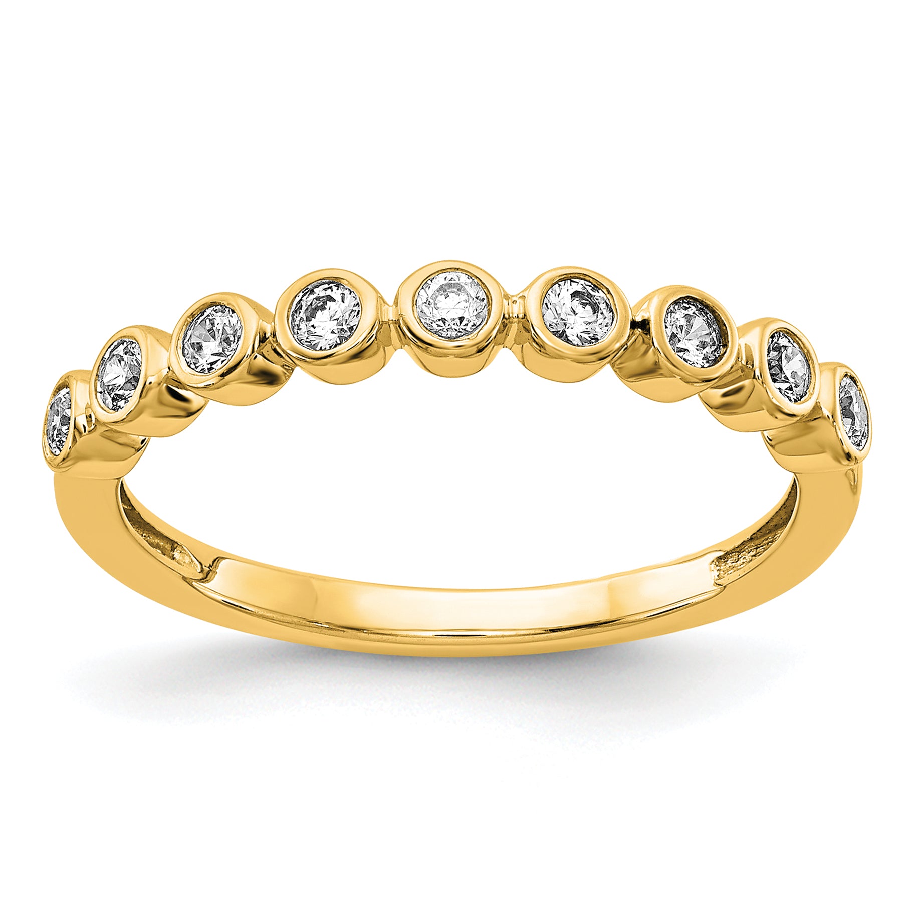 14k Yellow Gold 1/5 Ct. Lab Grown Diamond VS/SI+ G+ Fashion Band Ring