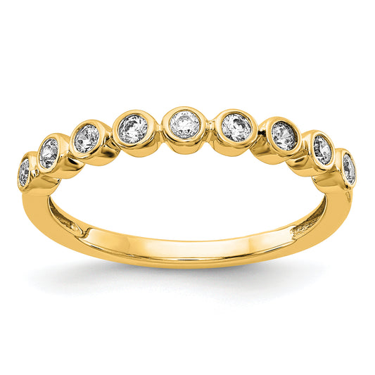 14k Yellow Gold 1/5 Ct. Lab Grown Diamond VS/SI+ G+ Fashion Band Ring
